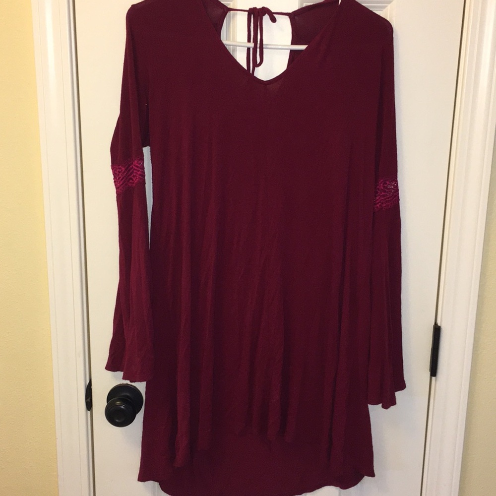 Red long shirt/short dress